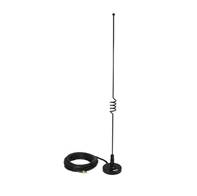 Mobile Antenna Dual Band VHF 144-148 MHz, UHF 430-450 MHz With 2.5" Magnet Mount, 12' RG58A/U Cable, Assembled PL259 Connector. TRAM 1003FSMA