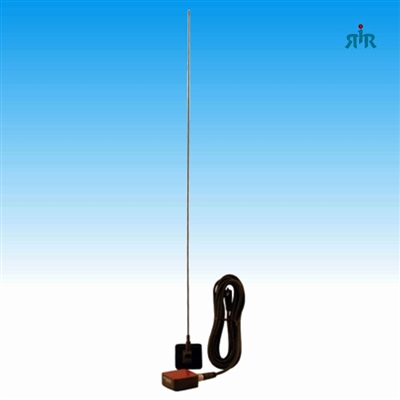 TRAM 1187 Mobile Antenna Glass Mount UHF 450-470 MHz 4.5 dBd Gain, 50 Watts with Cable Assembled