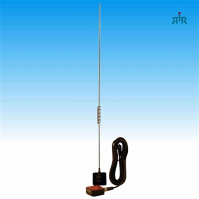 Antenna CB Mobile Glass Mount 50 Watts with Cable and Assembled PL259 Connector. TRAM 1198