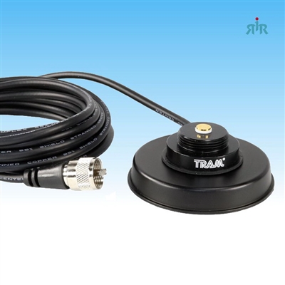 Magnet Antenna Mount NMO 3 1/4" Black With 17' RG-58 Cable and Assembled Connector. TRAM