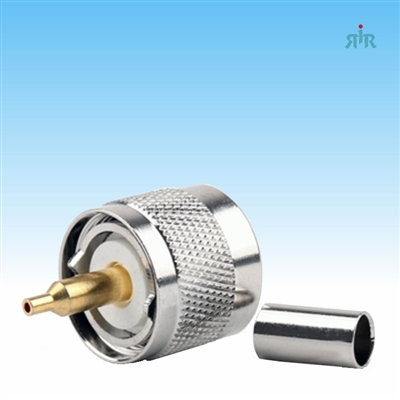 UHF Male/ PL259 Crimp Connector for RG-58/U Coax Cable