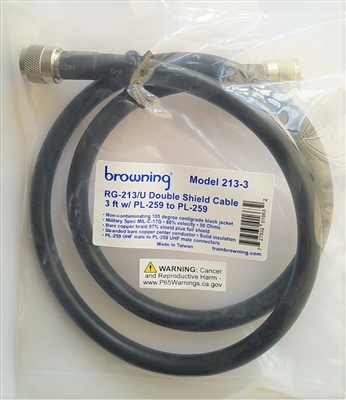 RG213U Type Low Loss Coaxial Cable Assembly 3 Feet