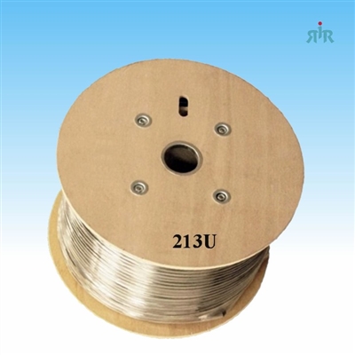 RG213U Type Coaxial Cable, Non-contaminating, 50 Ohms, Stranded Copper Central Conductor. 500' Wooden Reel