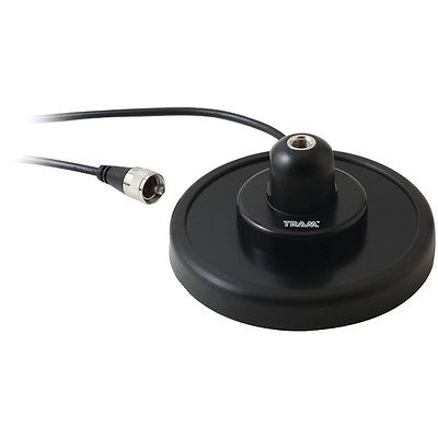 Magnet Mount 3/8" x 24 Threaded 5" With Rubber Boot 17'  RG58A/U And PL259. For CB and HAM Mobile Antennas. TRAM 240B