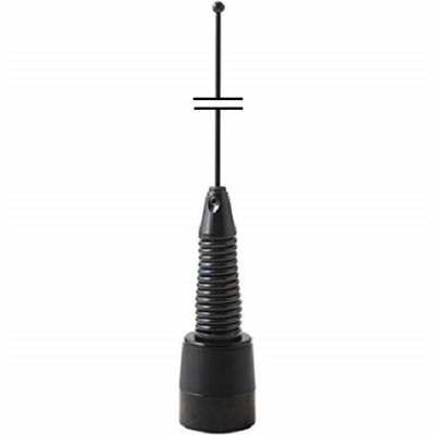 Antenna VHF Wideband NMO Black, With Spring, No Tuning