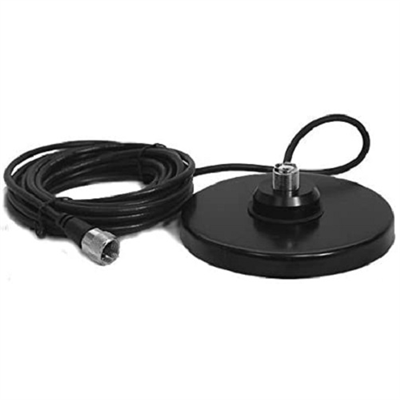 Magnet Antenna Mount SO239 5" Black Mobile Radio Antenna With UHF Male Connector PL259