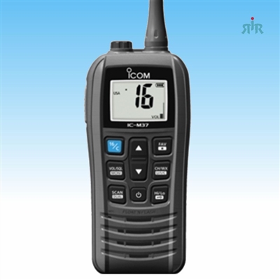 ICOM M37 Marine VHF 6 Watts Floating Handheld with Battery, Charger Included