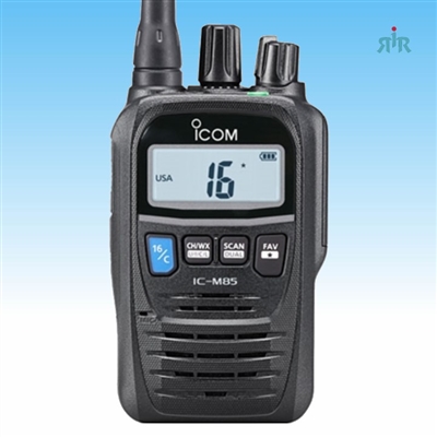 ICOM M85  Marine VHF 5W Compact Handheld with 100 Conventional  Programmable Channels