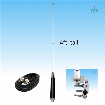 Antenna CB 26-29 MHz With Mirror Mount, Cable and Assembled Connectors. NH4HC TRAM