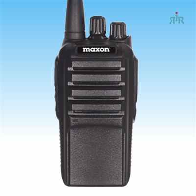 MAXON SPARTAN Radios TS-3116 VHF 5W, TS3416 UHF 4W, 16 Ch, w/Antenna, Battery, Charger, Belt Clip