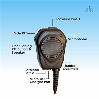 VALOR AMPLIFIED Speaker Microphone for Motorola Radios, Samsung, Motorola and other Phones